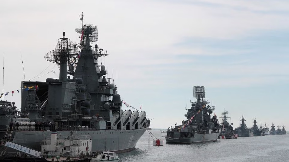 Russian Navy vessels are anchored in a bay of the Black Sea port of Sevastopol in Crimea. — Reuters/File