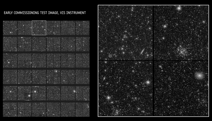 These images were taken during the commissioning of ESAs Euclid to check the focused instruments worked perfectly. — ESA/Nasa