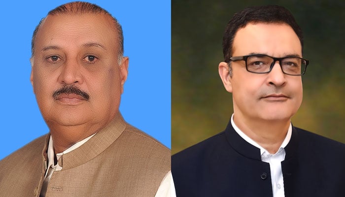 Opposition Leader in the National Assembly Raja Riaz (left) and Public Accounts Committee (PAC) Chairman MNA Noor Alam Khan. — National Assembly website/File