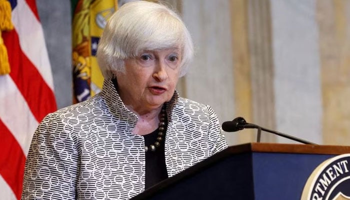 US Treasury Secretary Janet Yellen holds a news conference in the Cash Room at the US Treasury Department in Washington on July 28, 2022. — Reuters