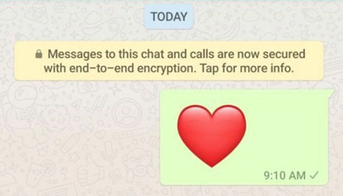 A screenshot of a WhatsApp chat. — Gulf News