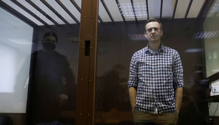 Russian opposition leader Alexei Navalny attends a court hearing in Moscow, Russia February 20, 2021. — Reuters