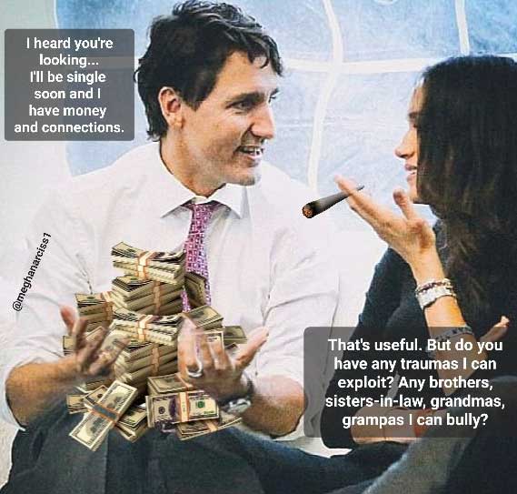 Meghan Markle insulted by Justin Trudeau memes