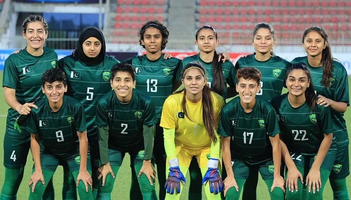 Pakistan womens football team. — PFF