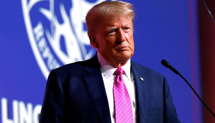 Former US president and Republican presidential candidate Donald Trump attends the Oakland County GOP Lincoln Day Dinner in Novi, Michigan, US on June 25, 2023. — Reuters