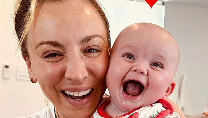 Tom Pelphrey shares adorable photo of Kaley Cuoco and Matilda smiling wide