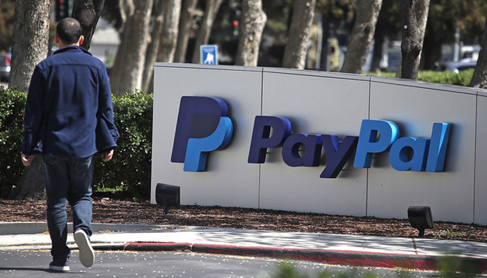 This file photo shows PayPals logo outside its headquarters in San Jose, California, on April 9, 2018. AFP/File