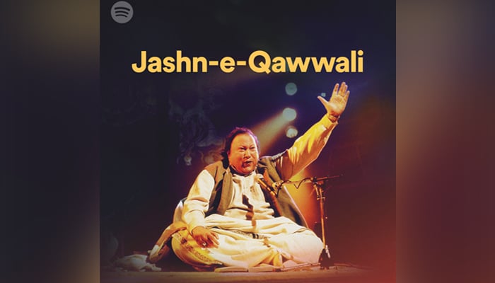 Legendary qawwal Nusrat Fateh Ali Khan. — Spotify Pakistan