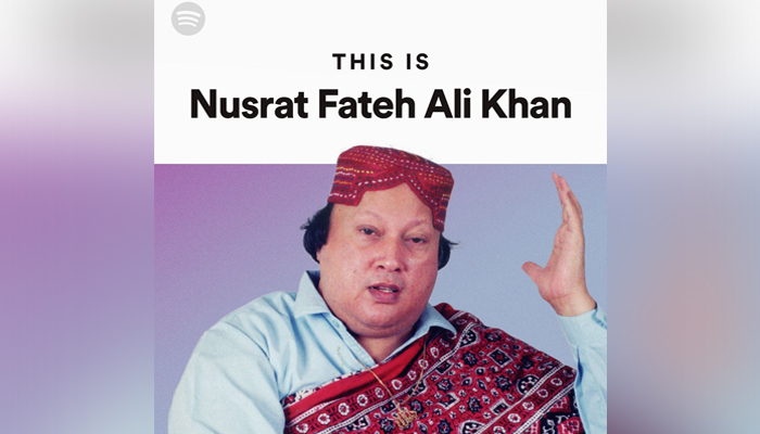 Legendary qawwal Nusrat Fateh Ali Khan. — Spotify Pakistan