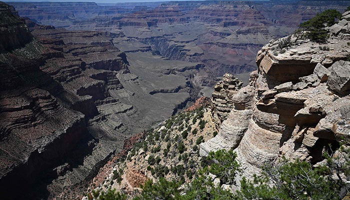 A general view shows the Grand Canyon from Yaki Point lookout at the Grand Canyon National Park in Arizona on August 8, 2023.—AFP
