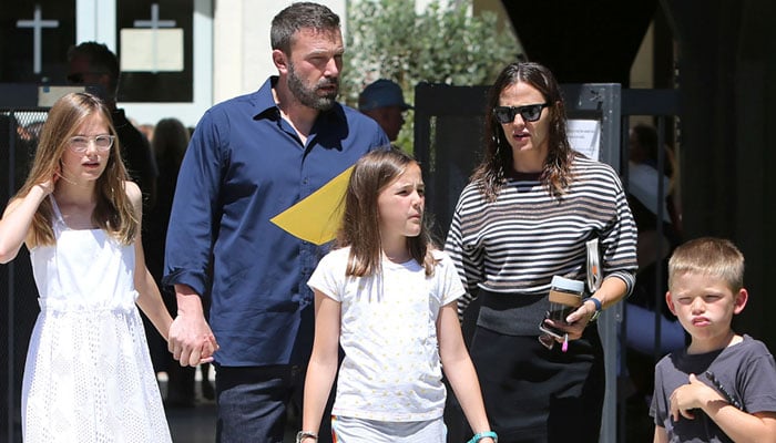 Jennifer Garner with her kids and ex Ben Affleck