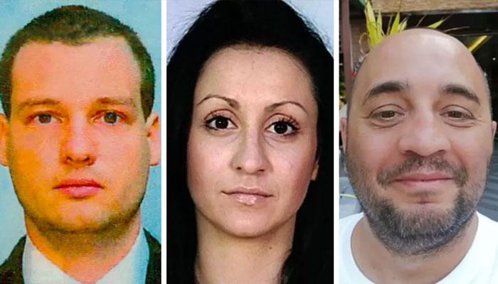 The three suspected Russian spies held in UK.—Twitter