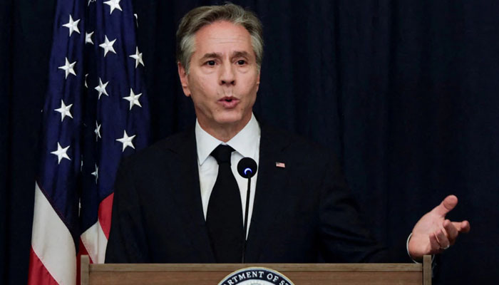 US Secretary of State Antony Blinken addressing the media during a state briefing. — Reuters/File