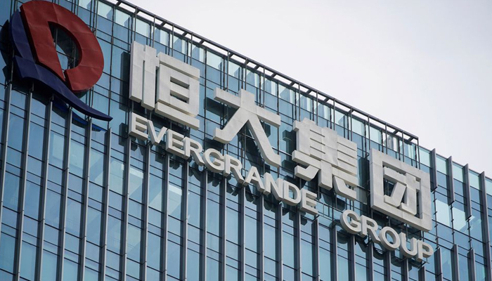 China Evergrande company logo is seen on the headquarters of China Evergrande Group in Shenzhen, Guangdong province, China September 26, 2021. — Reuters