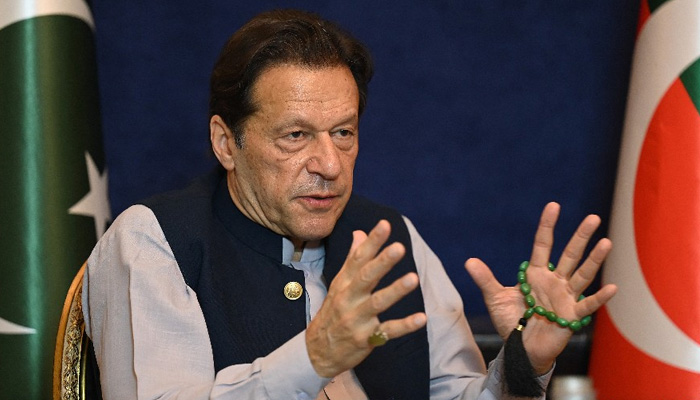 PTI Chairman Imran Khan speaks during an interview. — AFP/File