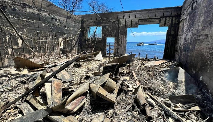 Destroyed buildings and homes in the aftermath of a wildfire in Lahaina. — AFP/File