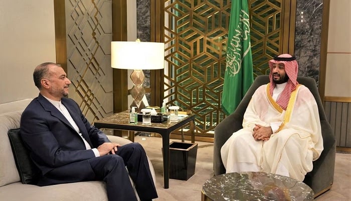 Saudi Crown Prince, Mohammed bin Salman meets with Iranian Foreign Minister Hossein Amir-Abdollahian in Jeddah, Saudi Arabia August 18, 2023.—Reuters/File