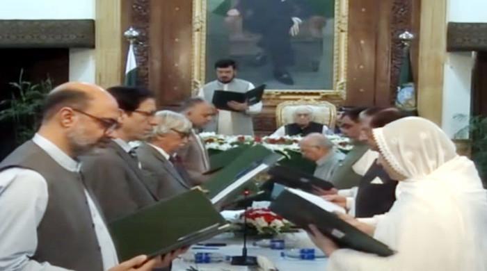 KP's new interim cabinet takes oath