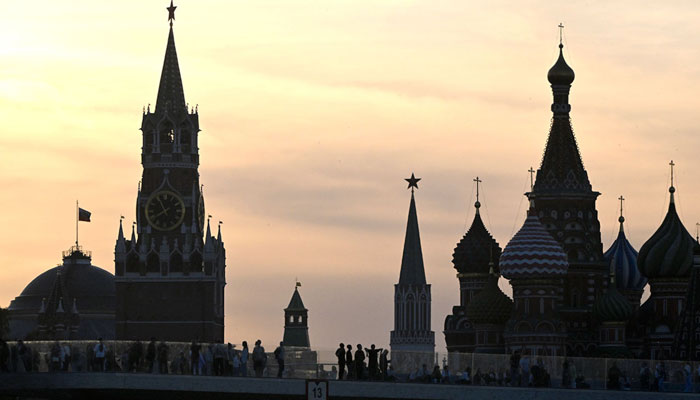 View of the Kremlin from the bridge in Zaryadye Park in the center of Moscow. AFP/File