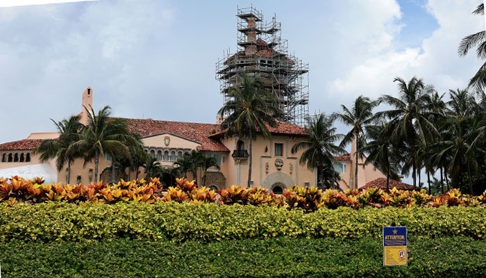 Former US President Donald Trumps Mar-a-Lago estate is seen on July 28, 2023, in Palm Beach, Florida. — AFP/File