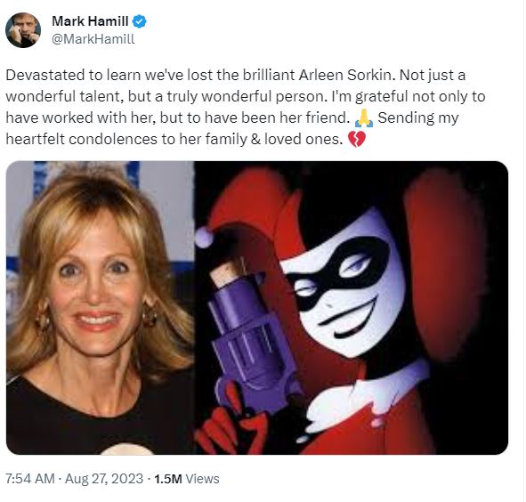Original voice of Harley Quinn, Arleen Sorkin, dies at 67