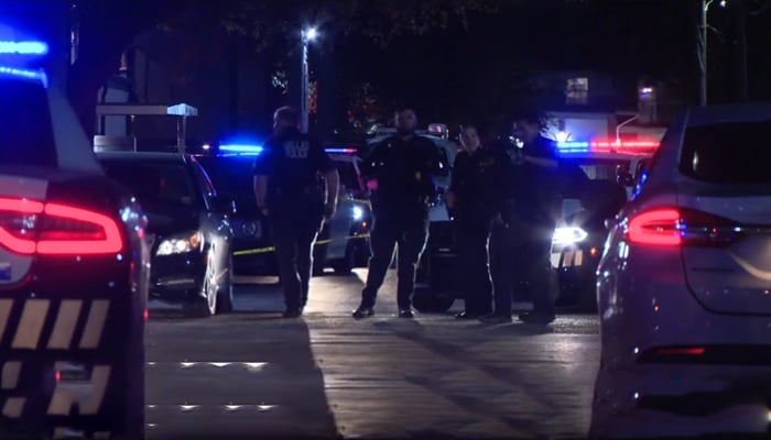 Texas police vehicles can be seen in this screengrab as authorities are working at a crime scene. — YouTube/FOX 5 Dallas-Fort Worth
