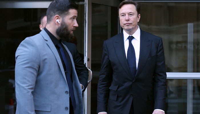 Tesla CEO Elon Musk leaves the Phillip Burton Federal Building on January 24, 2023 in San Francisco, California. — AFP