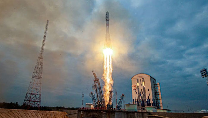 A Soyuz-2.1b rocket booster with a Fregat upper stage and the lunar landing spacecraft Luna-25 blasts off from a launchpad at the Vostochny Cosmodrome in Amur, Russia, August 11, 2023. — Reuters/File