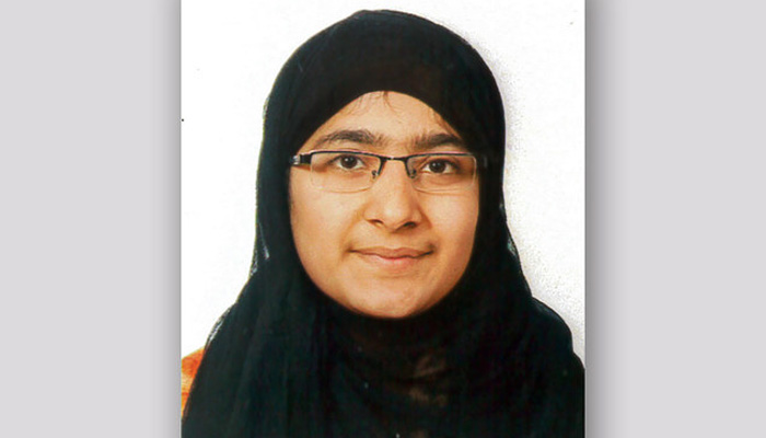 The undated file photograph shows Pakistani girl Saman Abbas who went missing in April 2021, in Italy. — ANSA