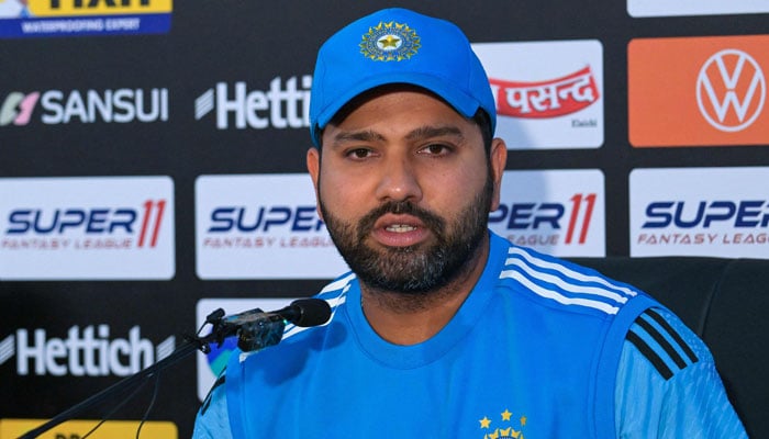 Indias captain Rohit Sharma speaks during a press conference at the Pallekele International Cricket Stadium in Kandy on September 1, 2023, on the eve of their Asia Cup match against Pakistan. — AFP