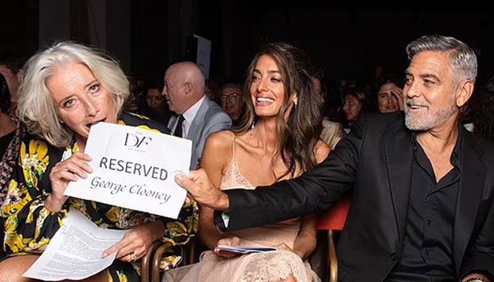 Emma Thompson had a fun night at the DVF Awards with Amal and George Clooney