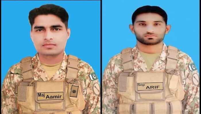 Major Amir Aziz and Sepoy Muhammad Arif. — ISPR