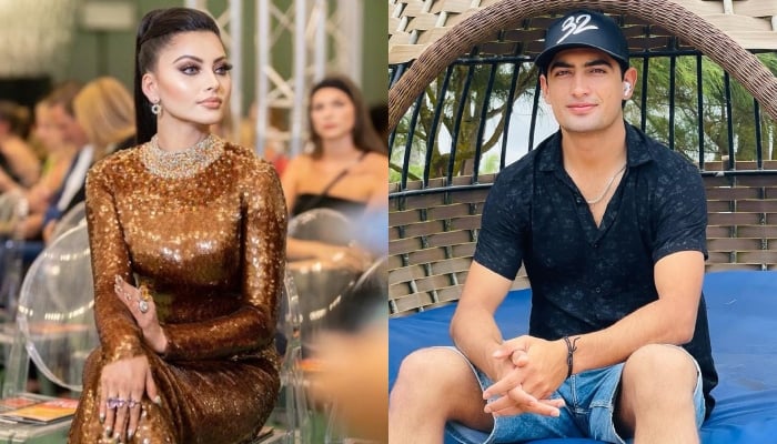 Indian model and actress Urvashi Rautela (left) and Pakistan pace Naseem Shah. — Instagram/@inaseemshah/@inaseemshah