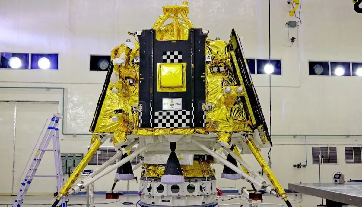Real-time image of Chandrayaan-3 at the ISRO Space Station. — Isro