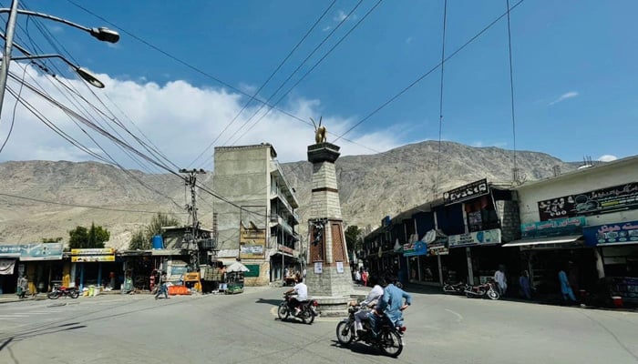 This photograph shows a street in Gilgit-Baltistan. — Twitter/@pamirtimes