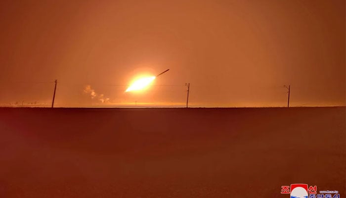 A picture released by North Korea on September 3, 2023, shows what it says is a simulated tactical nuclear attack drill. — Reuters