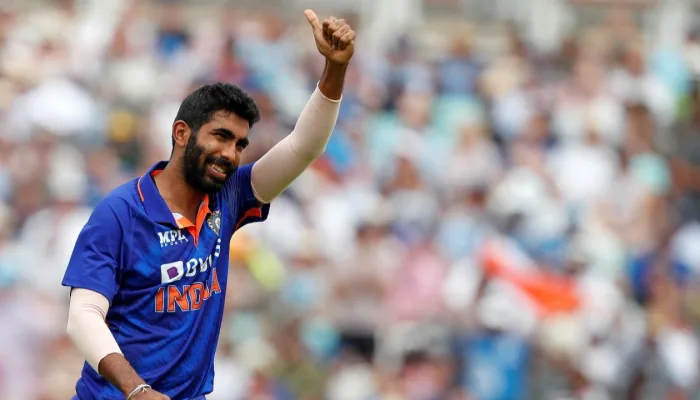 Jasprit Bumrah gestures during a match. — AFP/File