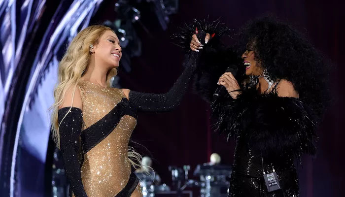 Kim Kardashian filmed and shared the sweet moment between Beyoncé and Diana Ross