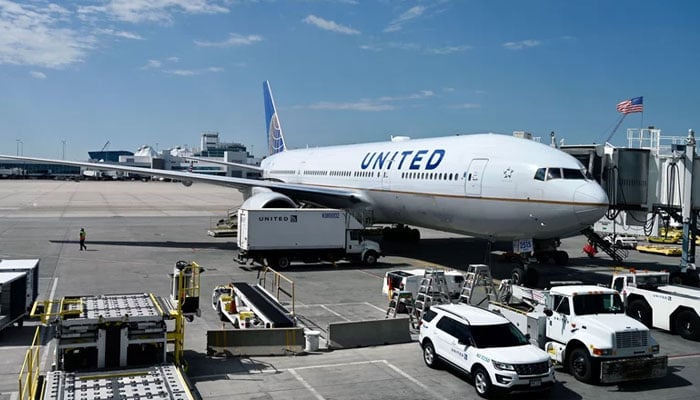 A United Airlines plane sits at the gate at Denver International Airport. — AFP/File