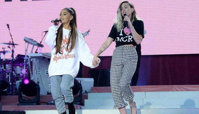 Did Miley Cyrus go too far with flirting with Ariana Grande?