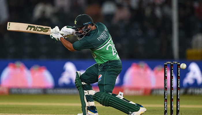 Pakistan´s Imam-ul-Haq plays a shot during the Asia Cup 2023 one-day international (ODI) cricket match between Pakistan and Bangladesh at the Gaddafi Stadium in Lahore on September 6, 2023. — AFP