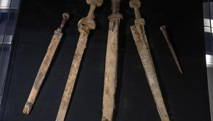 The swords are believed to be from the Roman era dating back 1,900 years — AFP
