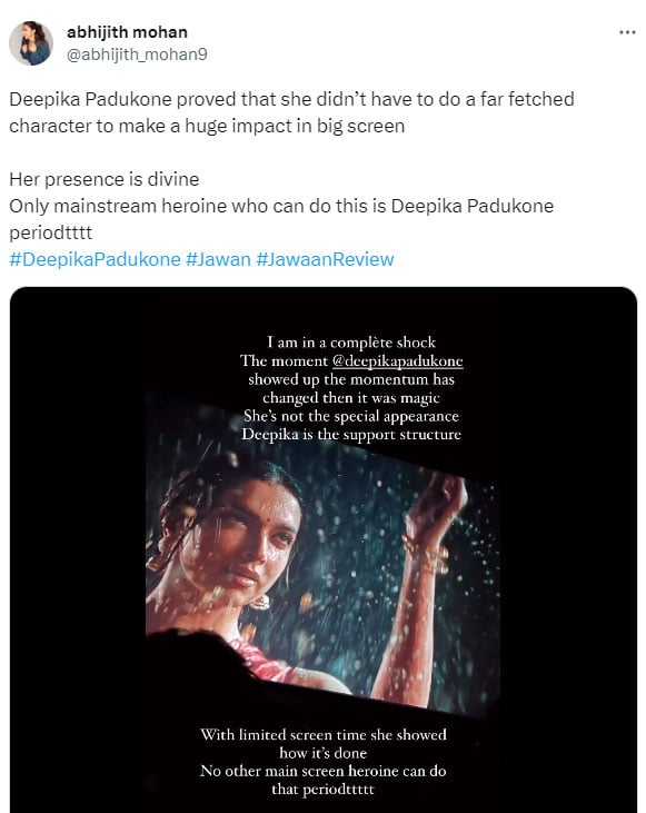 Deepika Padukone owns SRK-starrer Jawan, fans go crazy over stars cameo
