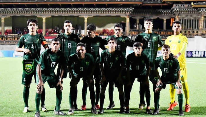 Pakistans playing XI in their SAFF 16 match against Bhutan. — SAFF