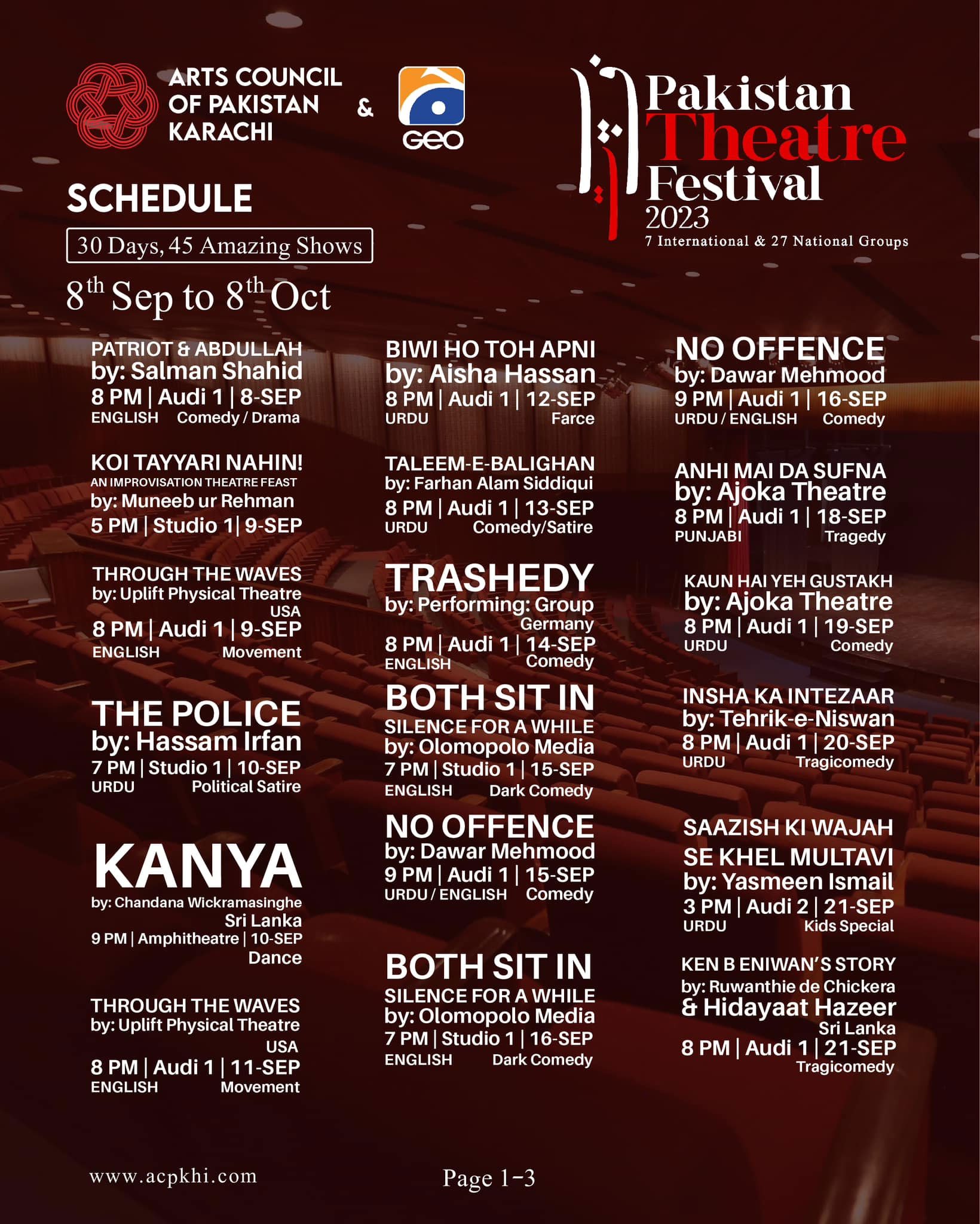 Pakistan Theatre Festival kicks off in Karachi
