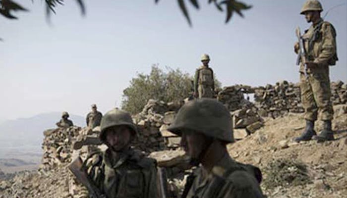 Pakistan security forces can be seen deployed in Chitral along the Afghan border in this undated file photo. — Agencies