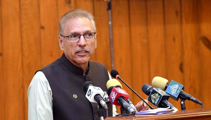 President, Dr Arif Alvi addresses during a seminar on the role of Ombudsman in Safeguarding Public Rights and Good Governance held at Governor House in Quetta on Wednesday, May 31, 2023. — PPI