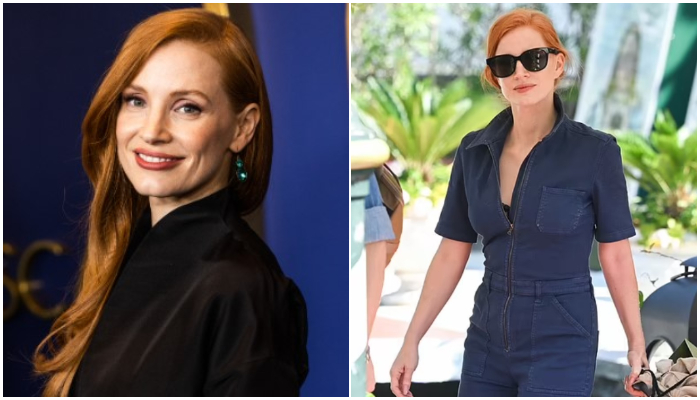 Jessica Chastain spoke at the Venice Film Festival of her movie Memory to support the SAG-AFTRA strike
