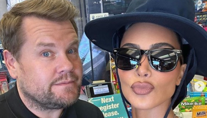 Kim Kardashian posted the skits she did with James Corden for The Late Late Show