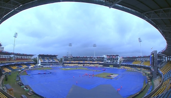 Rain threathens the Pak vs SL clash in Colombo on September 14, 2023. — X/ACC